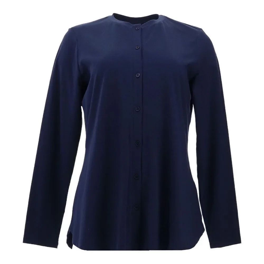 Denim & Co. Essentials Jersey Button-Front Cardigan - Picture 2 of 4
